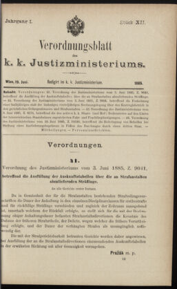 Verordnungsblatt des K.K. Justizministeriums