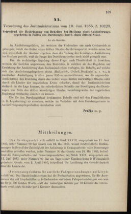 Verordnungsblatt des K.K. Justizministeriums 18850619 Seite: 11