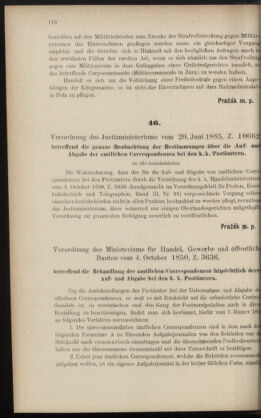 Verordnungsblatt des K.K. Justizministeriums 18850709 Seite: 2