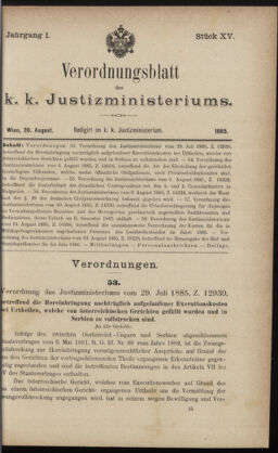 Verordnungsblatt des K.K. Justizministeriums