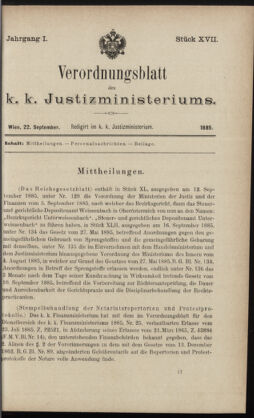 Verordnungsblatt des K.K. Justizministeriums