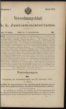 Verordnungsblatt des K.K. Justizministeriums