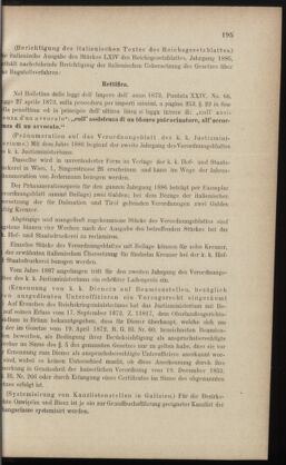 Verordnungsblatt des K.K. Justizministeriums 18851121 Seite: 7