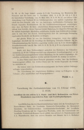 Verordnungsblatt des K.K. Justizministeriums 18860213 Seite: 2