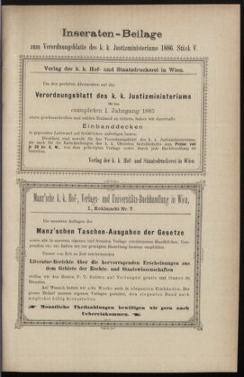 Verordnungsblatt des K.K. Justizministeriums 18860224 Seite: 7