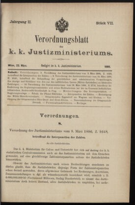 Verordnungsblatt des K.K. Justizministeriums