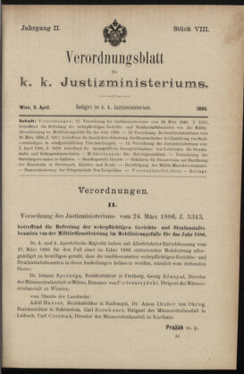 Verordnungsblatt des K.K. Justizministeriums