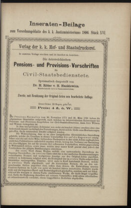 Verordnungsblatt des K.K. Justizministeriums 18860813 Seite: 7