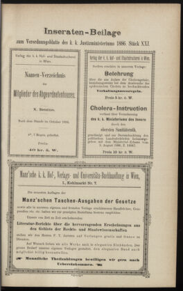 Verordnungsblatt des K.K. Justizministeriums 18861022 Seite: 7