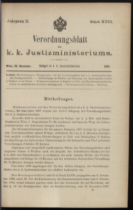 Verordnungsblatt des K.K. Justizministeriums