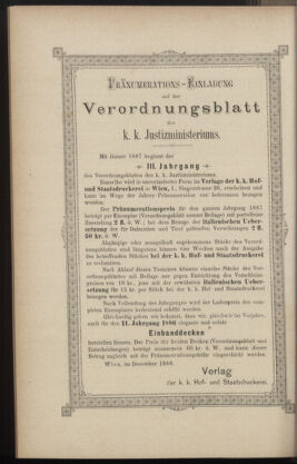 Verordnungsblatt des K.K. Justizministeriums 18861228 Seite: 12