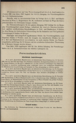 Verordnungsblatt des K.K. Justizministeriums 18861228 Seite: 7