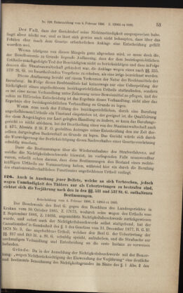 Verordnungsblatt des K.K. Justizministeriums 18861228 Seite: 85