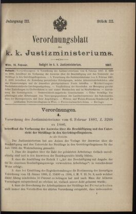 Verordnungsblatt des K.K. Justizministeriums