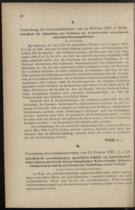 Verordnungsblatt des K.K. Justizministeriums 18870226 Seite: 2