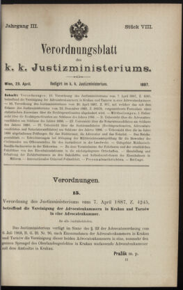 Verordnungsblatt des K.K. Justizministeriums