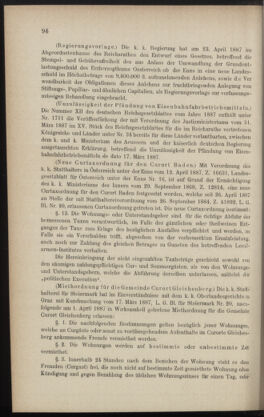 Verordnungsblatt des K.K. Justizministeriums 18870510 Seite: 14