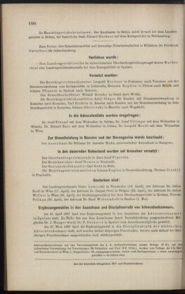 Verordnungsblatt des K.K. Justizministeriums 18870510 Seite: 20