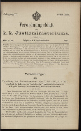 Verordnungsblatt des K.K. Justizministeriums