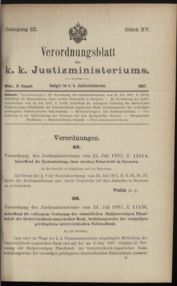 Verordnungsblatt des K.K. Justizministeriums