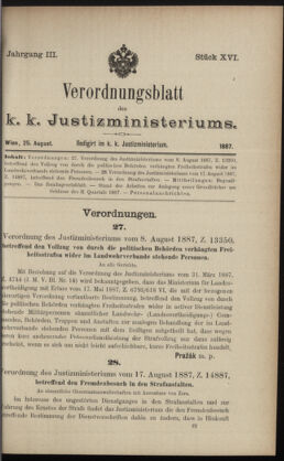 Verordnungsblatt des K.K. Justizministeriums