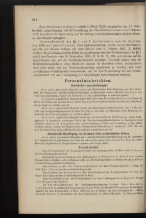 Verordnungsblatt des K.K. Justizministeriums 18871022 Seite: 18