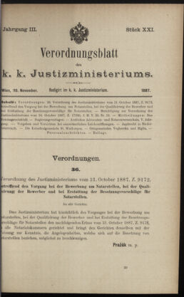 Verordnungsblatt des K.K. Justizministeriums