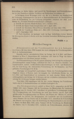 Verordnungsblatt des K.K. Justizministeriums 18871210 Seite: 6