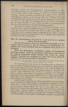 Verordnungsblatt des K.K. Justizministeriums 18871223 Seite: 182