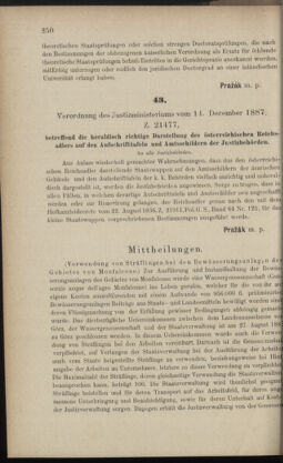 Verordnungsblatt des K.K. Justizministeriums 18871223 Seite: 2