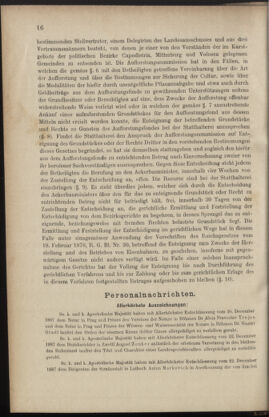 Verordnungsblatt des K.K. Justizministeriums 18880111 Seite: 16