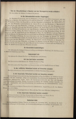 Verordnungsblatt des K.K. Justizministeriums 18880111 Seite: 19