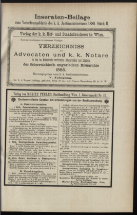 Verordnungsblatt des K.K. Justizministeriums 18880126 Seite: 7