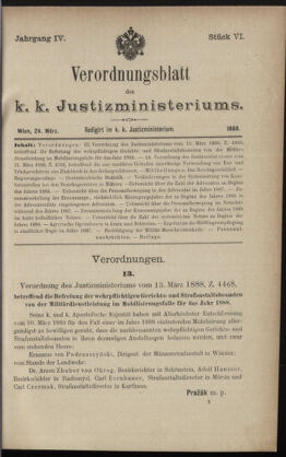 Verordnungsblatt des K.K. Justizministeriums