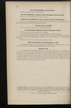 Verordnungsblatt des K.K. Justizministeriums 18880424 Seite: 10