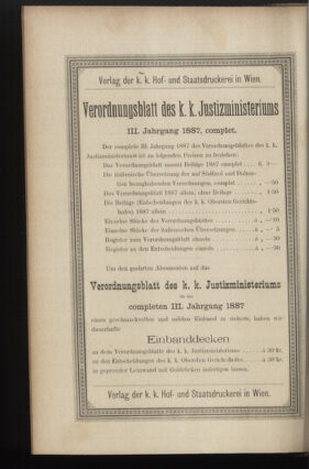 Verordnungsblatt des K.K. Justizministeriums 18880424 Seite: 12