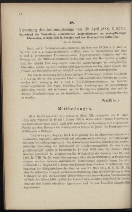 Verordnungsblatt des K.K. Justizministeriums 18880424 Seite: 2