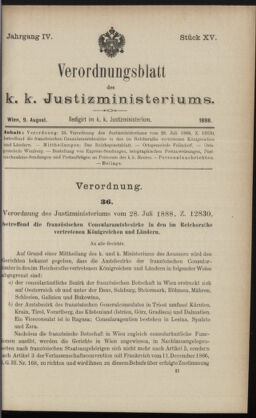 Verordnungsblatt des K.K. Justizministeriums