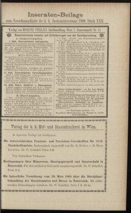 Verordnungsblatt des K.K. Justizministeriums 18881124 Seite: 7