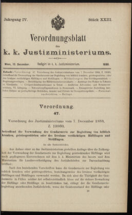 Verordnungsblatt des K.K. Justizministeriums