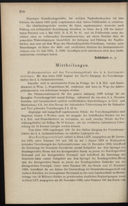 Verordnungsblatt des K.K. Justizministeriums 18881228 Seite: 10