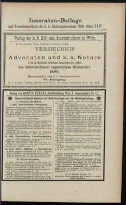 Verordnungsblatt des K.K. Justizministeriums 18881228 Seite: 15