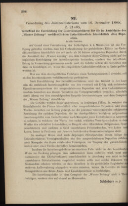 Verordnungsblatt des K.K. Justizministeriums 18881228 Seite: 8