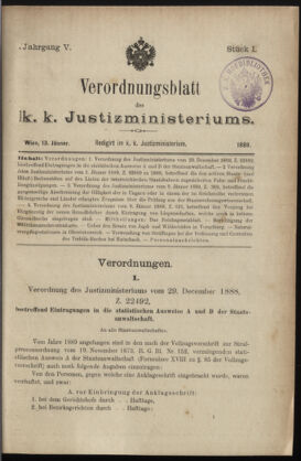 Verordnungsblatt des K.K. Justizministeriums