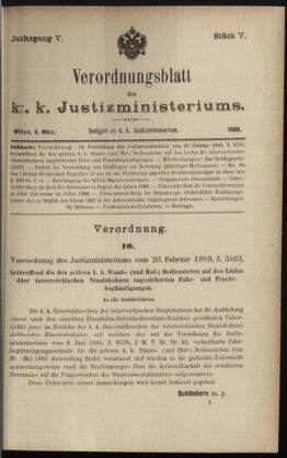 Verordnungsblatt des K.K. Justizministeriums