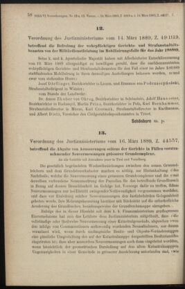 Verordnungsblatt des K.K. Justizministeriums 18890326 Seite: 2