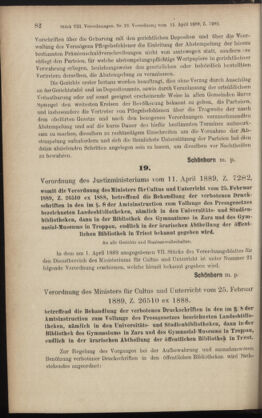 Verordnungsblatt des K.K. Justizministeriums 18890417 Seite: 2