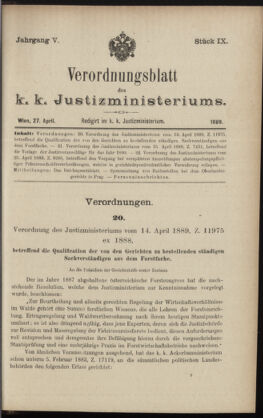 Verordnungsblatt des K.K. Justizministeriums