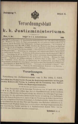 Verordnungsblatt des K.K. Justizministeriums