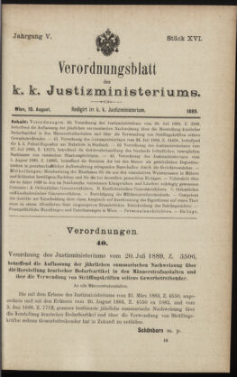 Verordnungsblatt des K.K. Justizministeriums